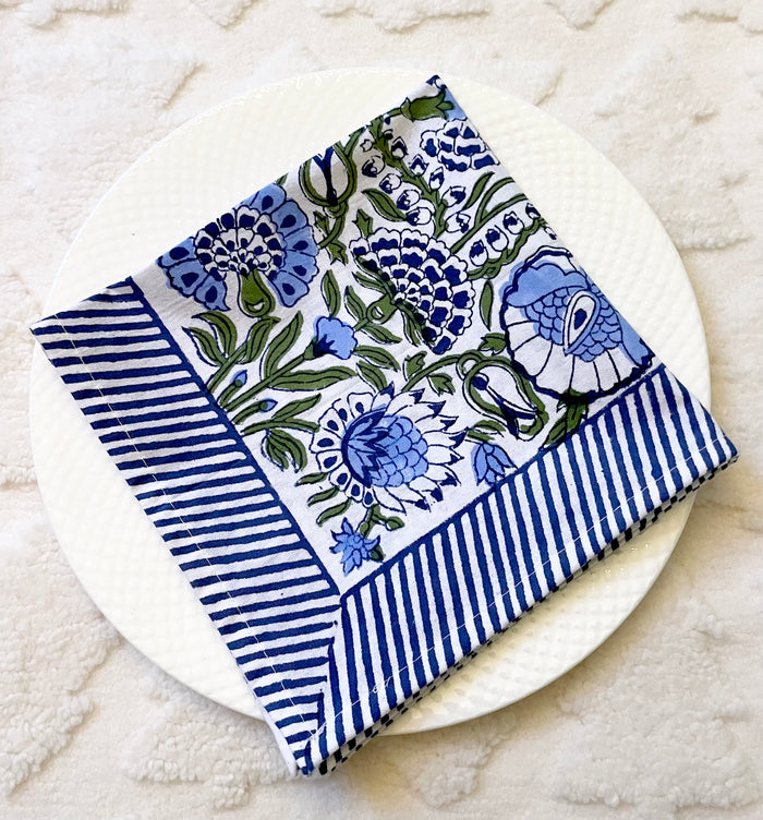Block Print Napkins- Set Of 4